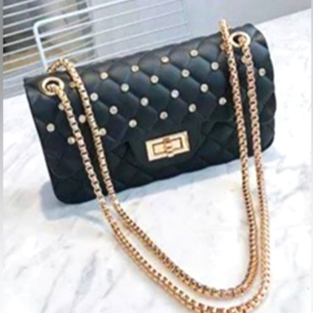 Monlisa stylish black rubber purse